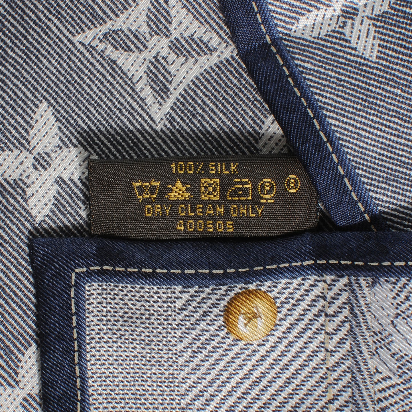 Silk Monogram New Denim Bandeau Marine