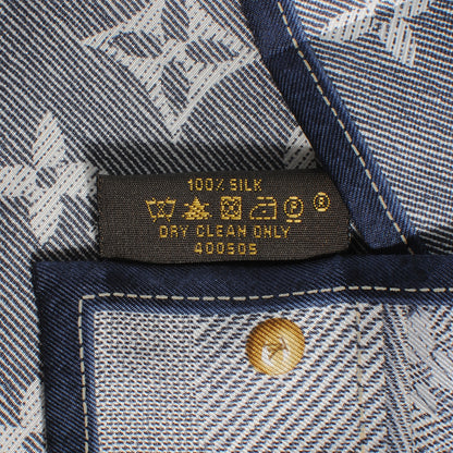 Louis Vuitton Silk Monogram New Denim Bandeau Marine 5 of 5