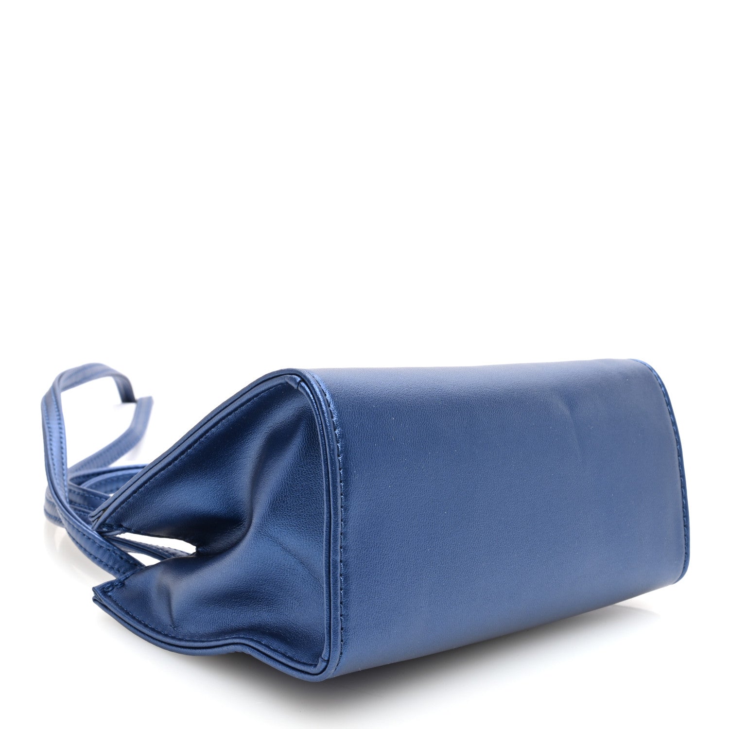 Telfar Metallic Vegan Leather Small Shopping Bag Cobalt 4 of 9