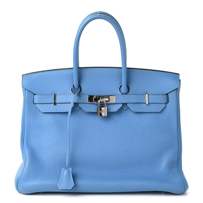 Hermes Togo Birkin 35 Bleu Paradis 1 of 10