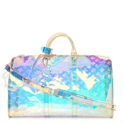 Louis Vuitton PVC Monogram Keepall Bandouliere 50 Iridescent Prism 1 of 9