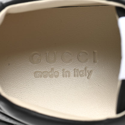 Gucci Calfskin Iridescent Logo Mens Rhyton Sneakers 9 Black 7 of 9