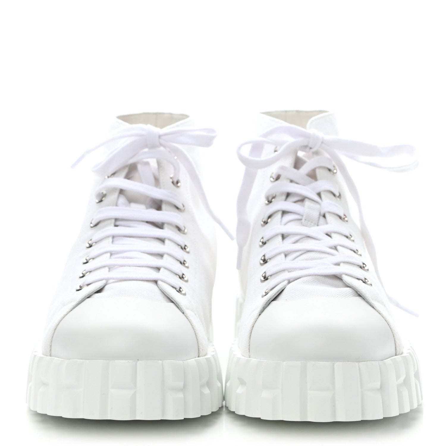 Hermes Canvas Calfskin Mens Climb Sneakers 42.5 White 2 of 9