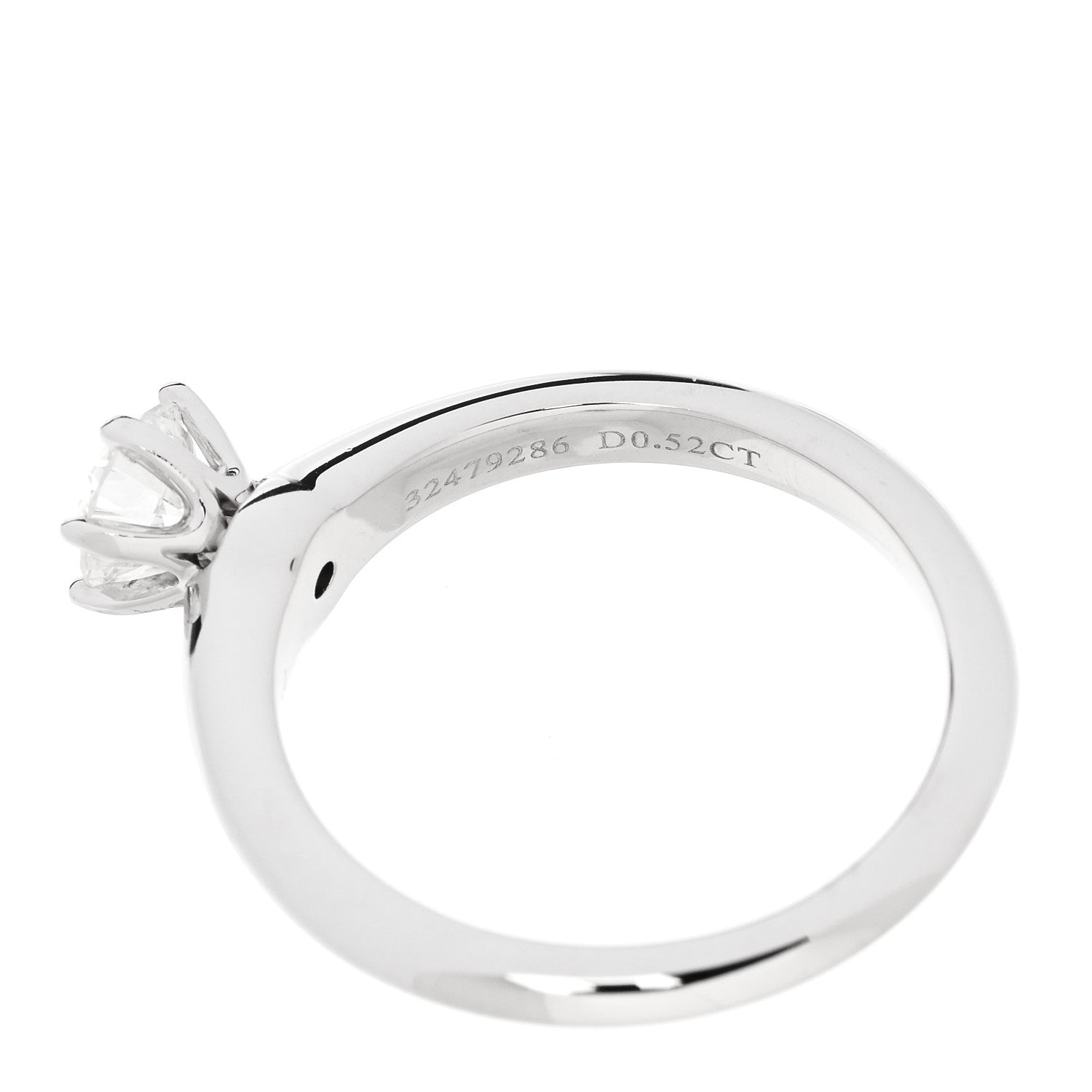 Tiffany Platinum Diamond .52ct Solitaire Engagement Ring 52 6 6 of 6