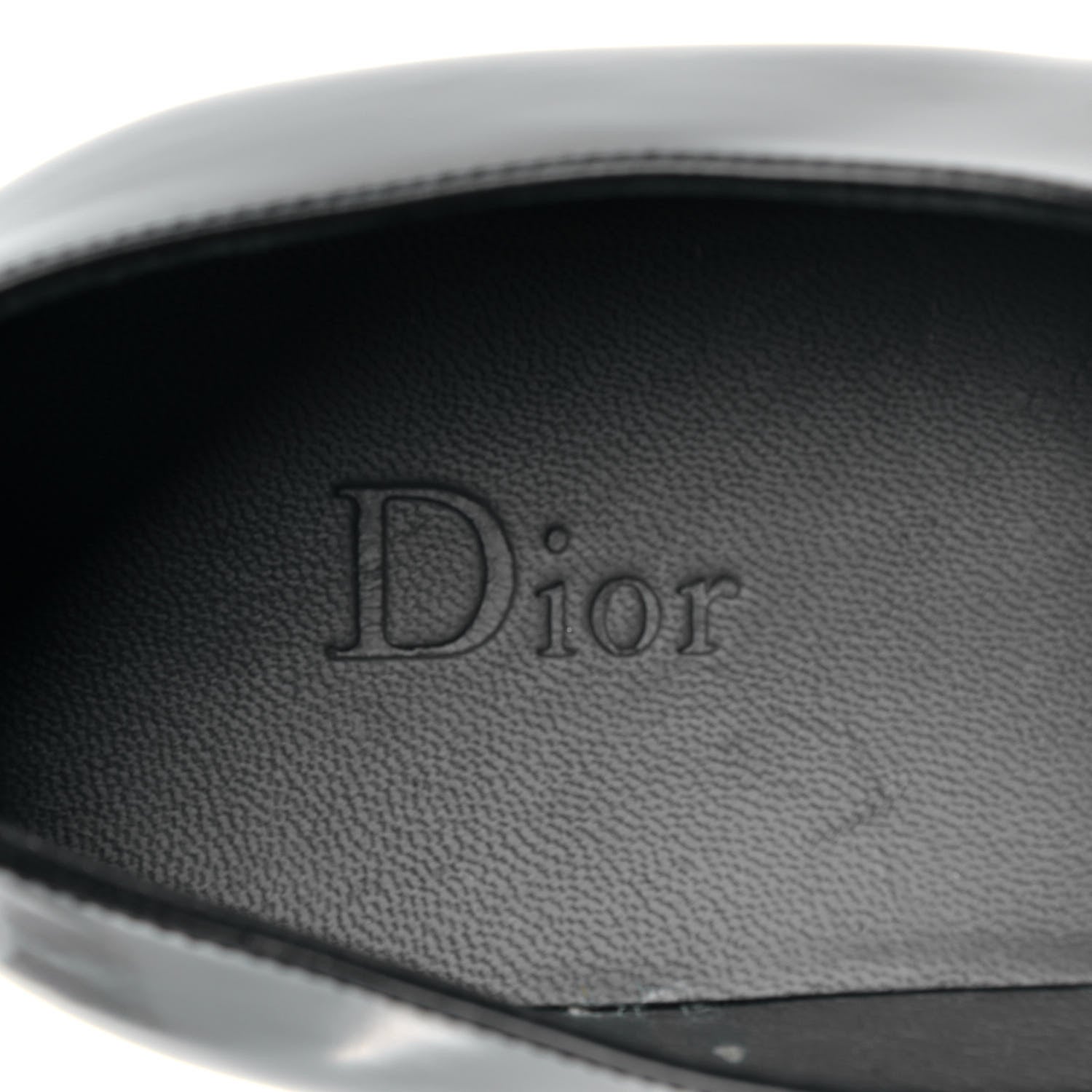 Christian Dior Polished Calfskin Mens Derby Shoe 44 Black 10 of 10