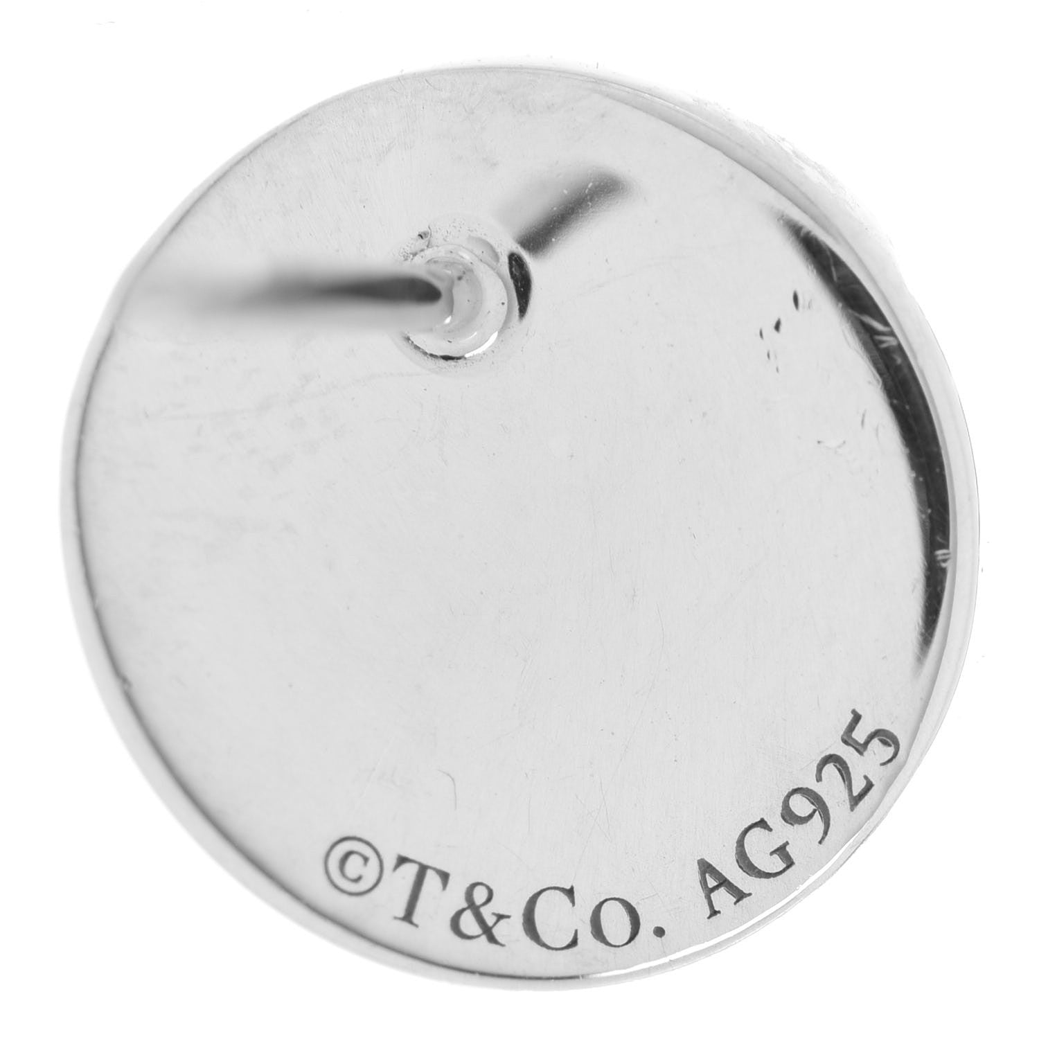 Tiffany Sterling Silver Atlas Round Earrings 4 of 5