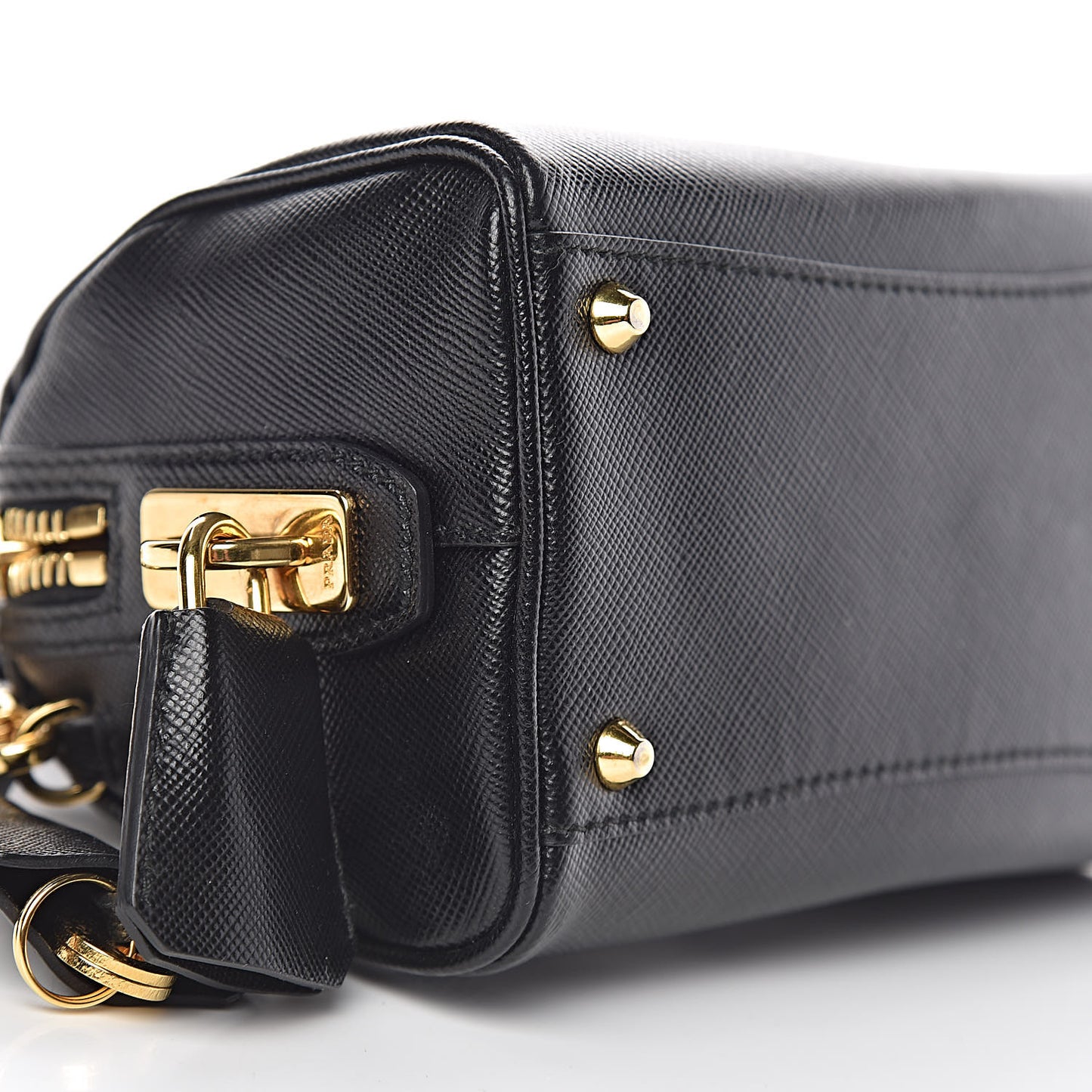 Saffiano Vernice Lux Mini Convertible Bowler Black