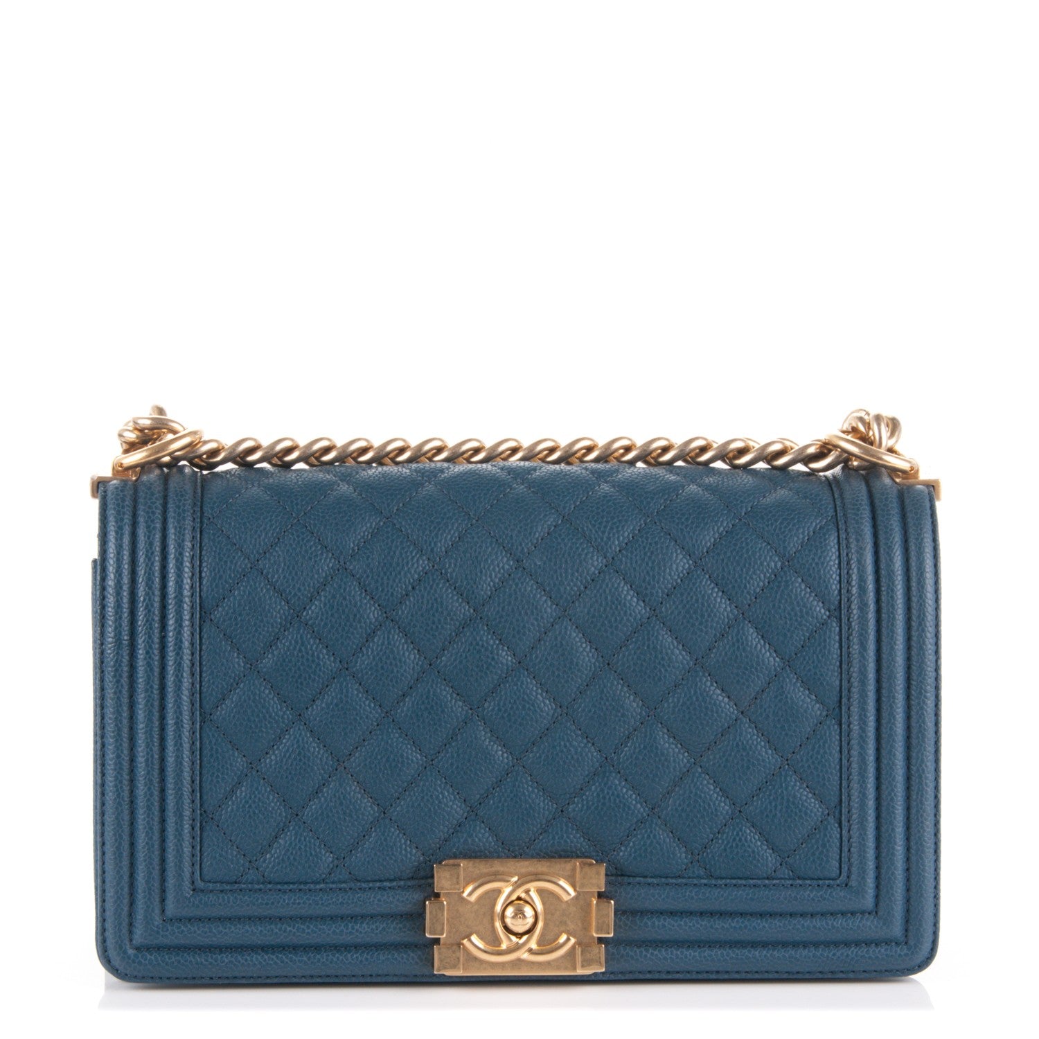 Chanel Caviar Quilted Medium Boy Flap Dark Blue 1 of 7
