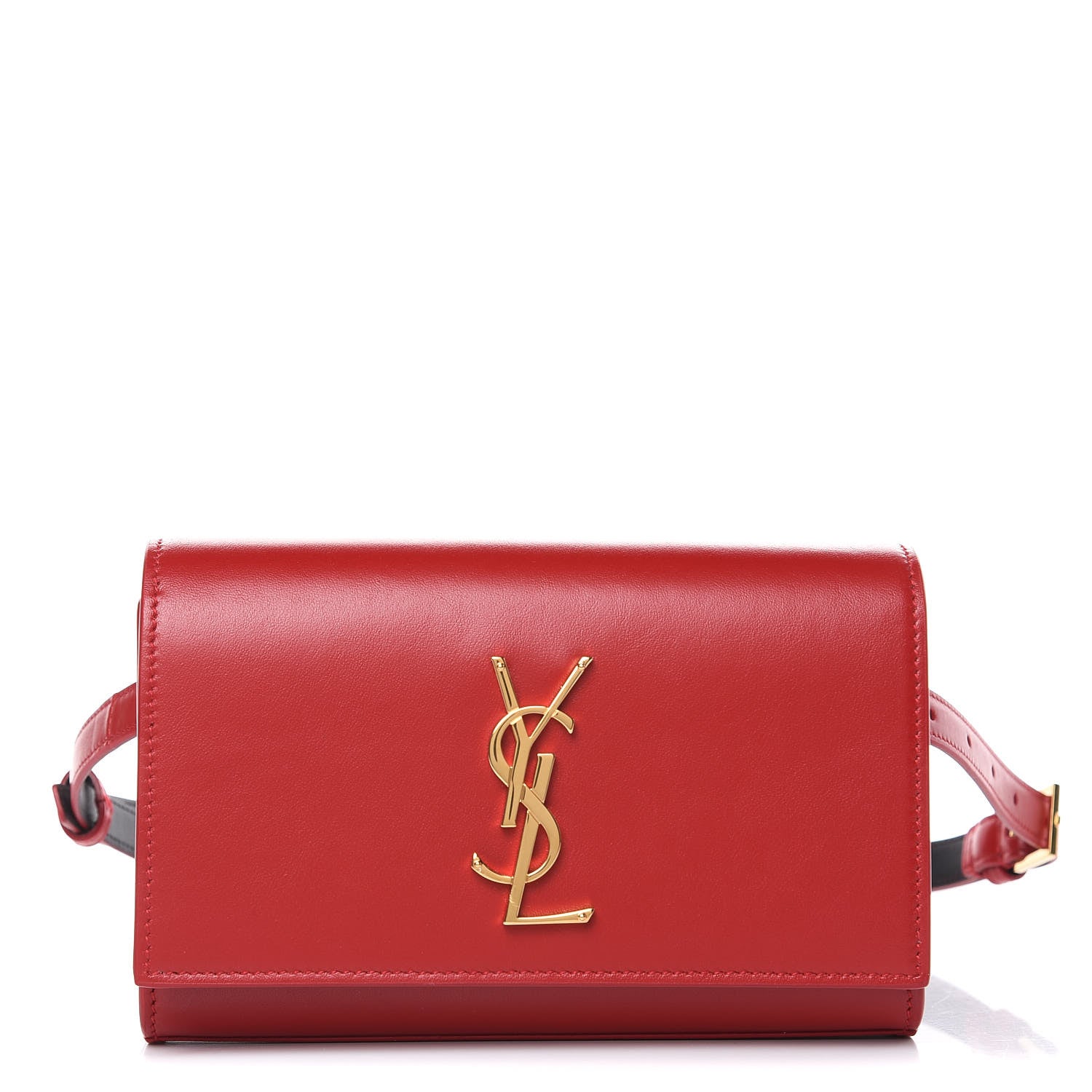 Saint Laurent Smooth Calfskin Monogram Kate Belt Bag Red 1 of 8