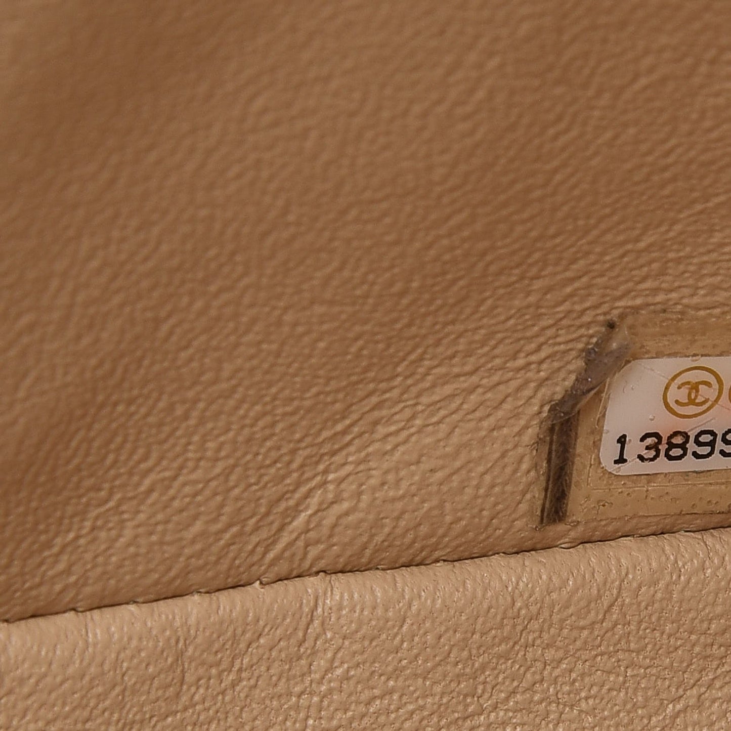 Lambskin Quilted Jumbo Single Flap Beige