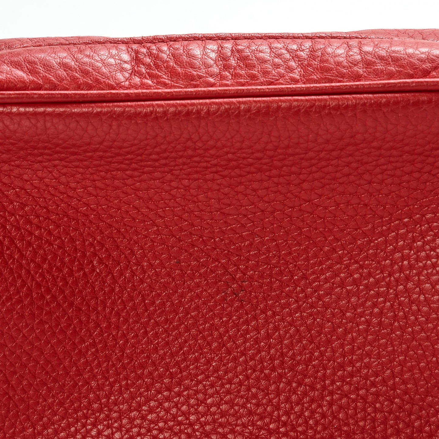 Pebbled Calfskin Small Soho Disco Bag Tabasco Red