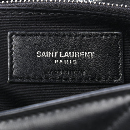 Saint Laurent Calfskin Y Quilted Monogram Large Loulou Shopper Black 8 of 9