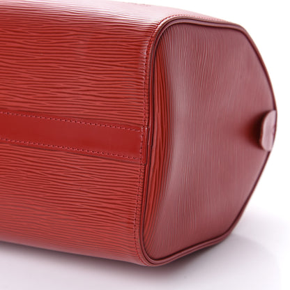 Louis Vuitton Epi Speedy 25 Castillan Red 7 of 9