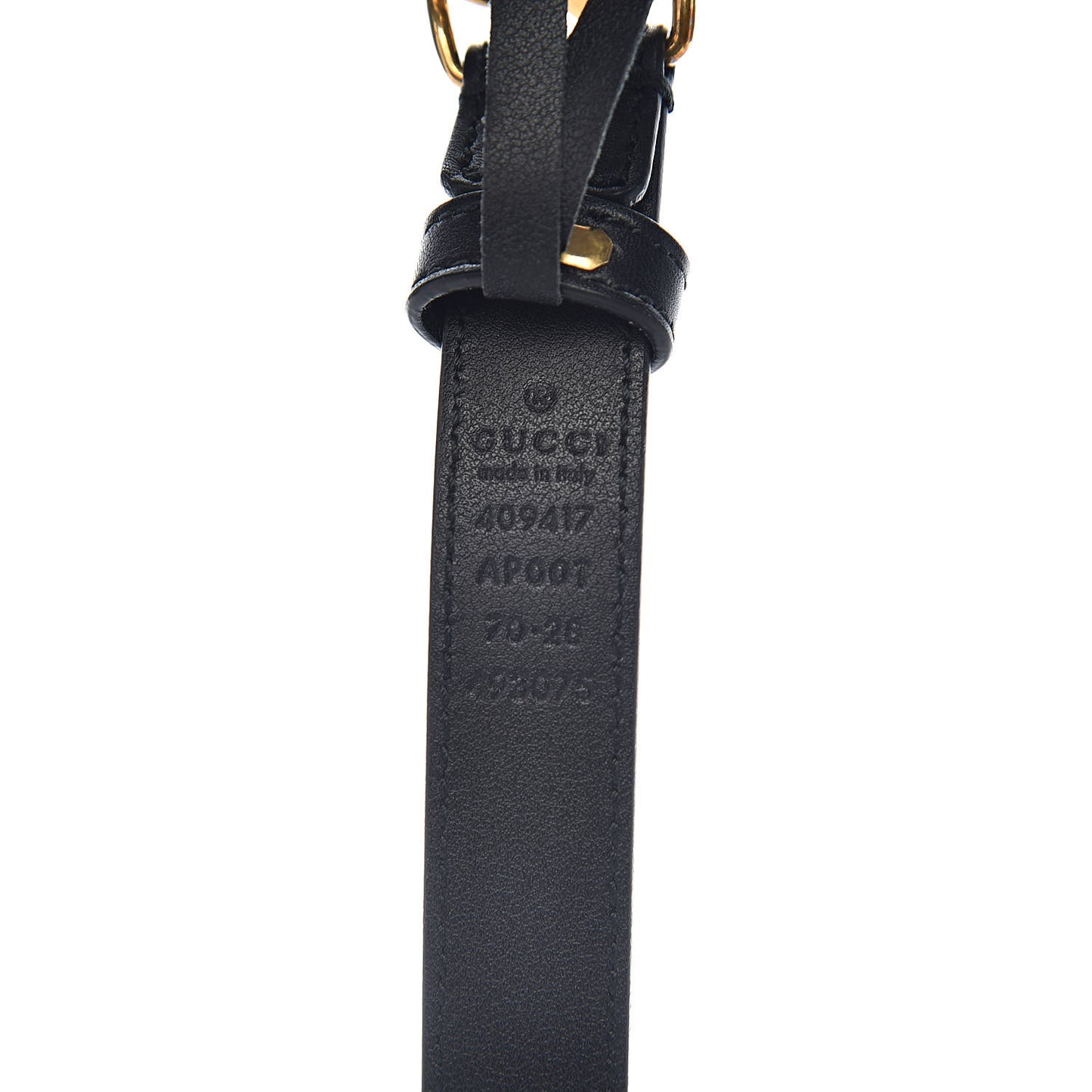 Calfskin Double G 20mm Belt 70 28 Black
