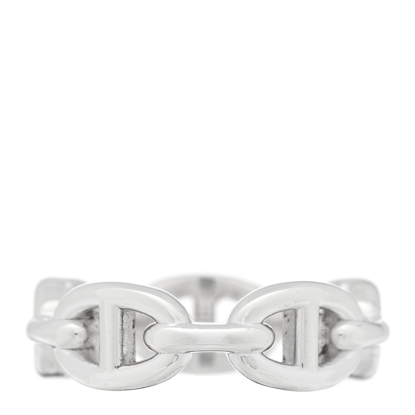Sterling Silver PM Chaine d'Ancre Enchainee Band Ring 56 7.75