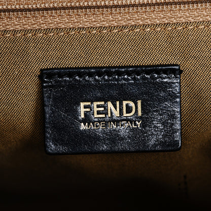 Fendi Zucca Spalmati Medium Roll Tote Navy Black 6 of 6
