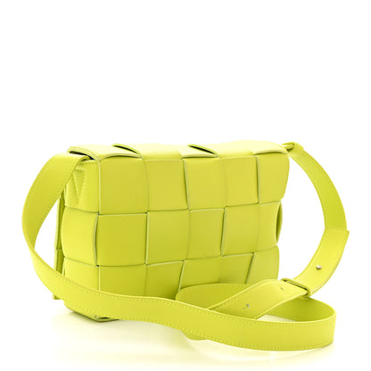 Bottega Veneta Lambskin Maxi Intrecciato Cassette Crossbody Bag Acid Kiwi 3 of 11