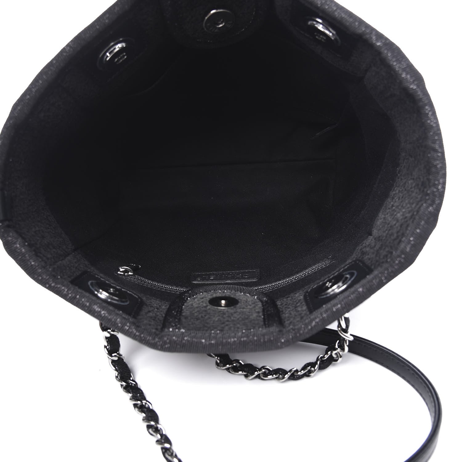 Chanel Lurex Boucle Mini Deauville Tote Black 4 of 10
