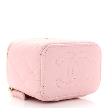 Chanel Caviar Quilted Mini Vanity Case With Chain Light Pink 4 of 11