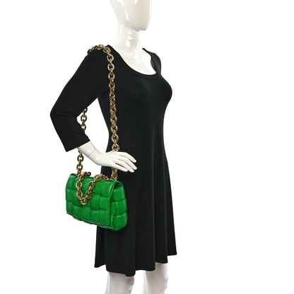 Bottega Veneta Lambskin Maxi Intreccio Padded Chain Cassette Crossbody Bag Parakeet 2 of 8
