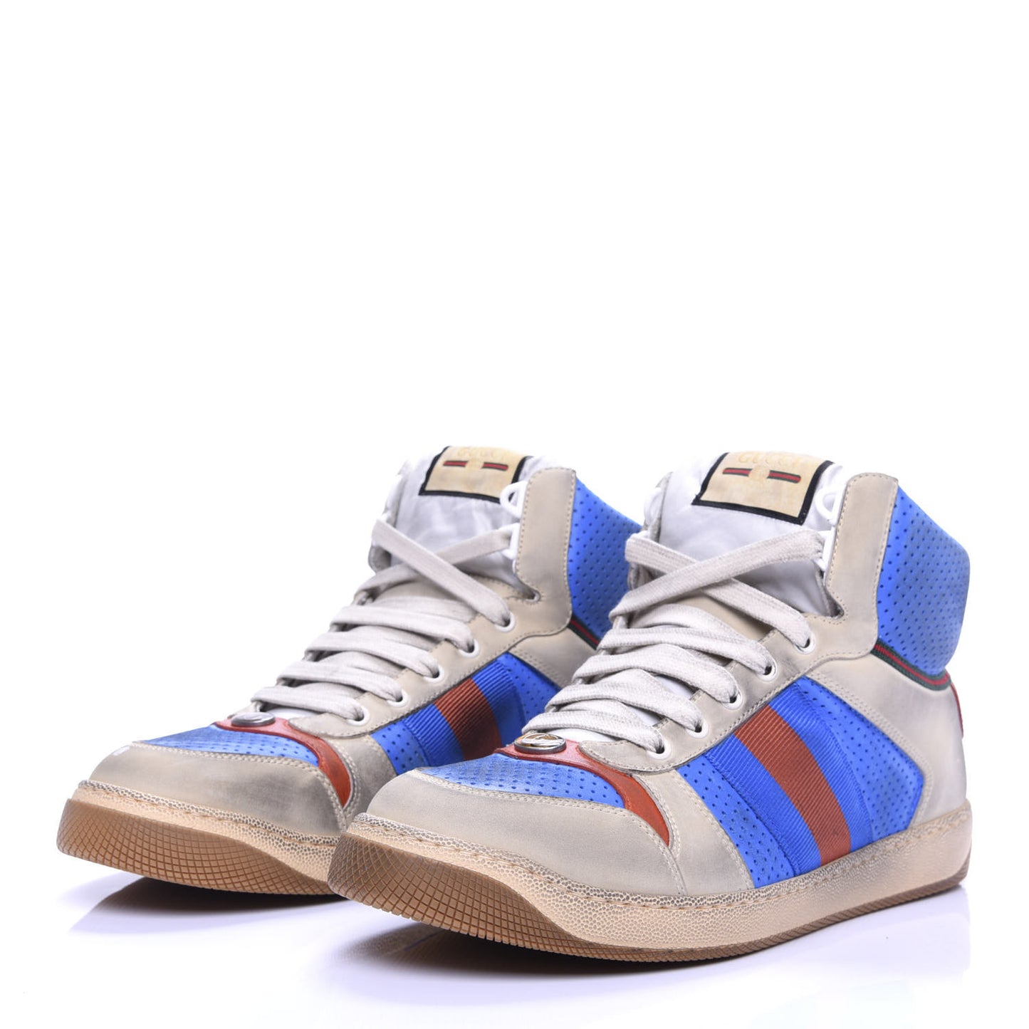 Nubuck Web Mens Screener High Top Sneakers 9.5 Dusty Milk Bright Splash