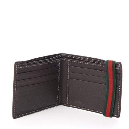 Gucci Monogram Web Band Bi-Fold Wallet Brown 5 of 8