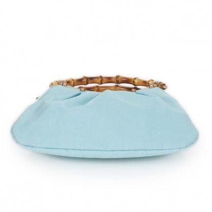 Gucci Top Handle Bamboo Evening Bag Blue 3 of 8
