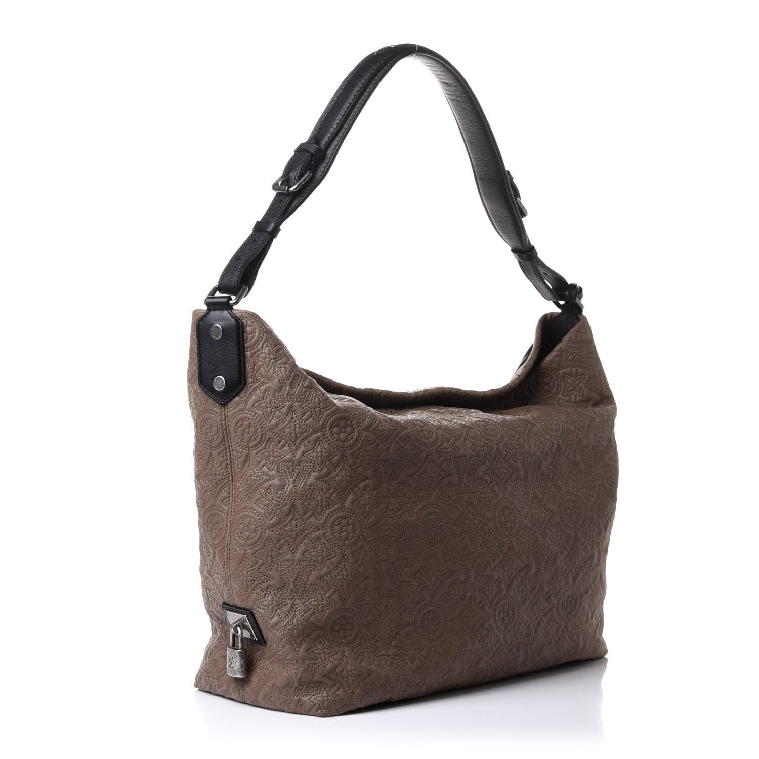 Louis Vuitton Lambskin Antheia Hobo PM Olive 3 of 10