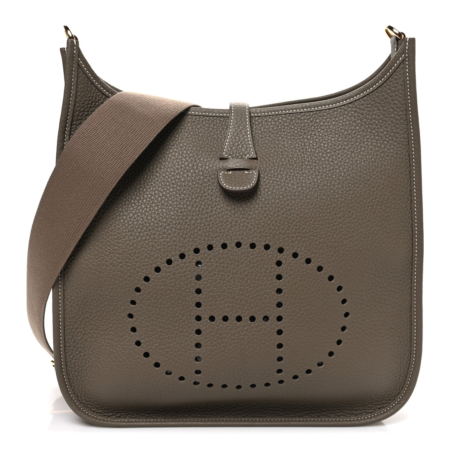 Hermes Taurillon Clemence EVELYNE III PM Etoupe 1 of 11
