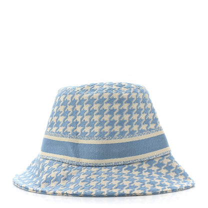 Christian Dior Pied De Poule Bucket Hat 59 Blue White 4 of 6