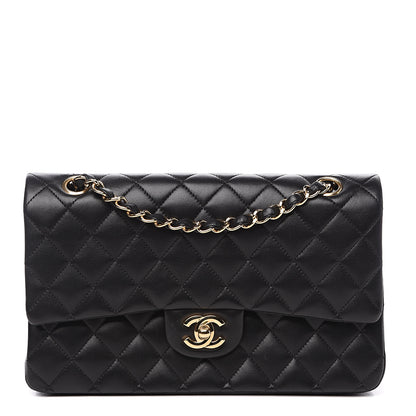 Chanel Lambskin Quilted Medium Double Flap Black 1 of 15