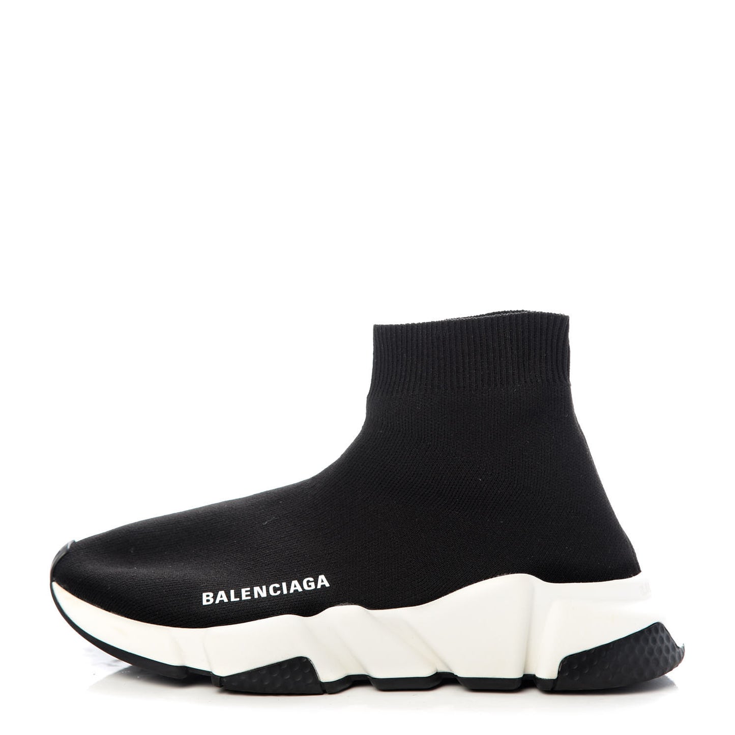 Neoprene Knit Womens Speed Sneakers 36 Black White