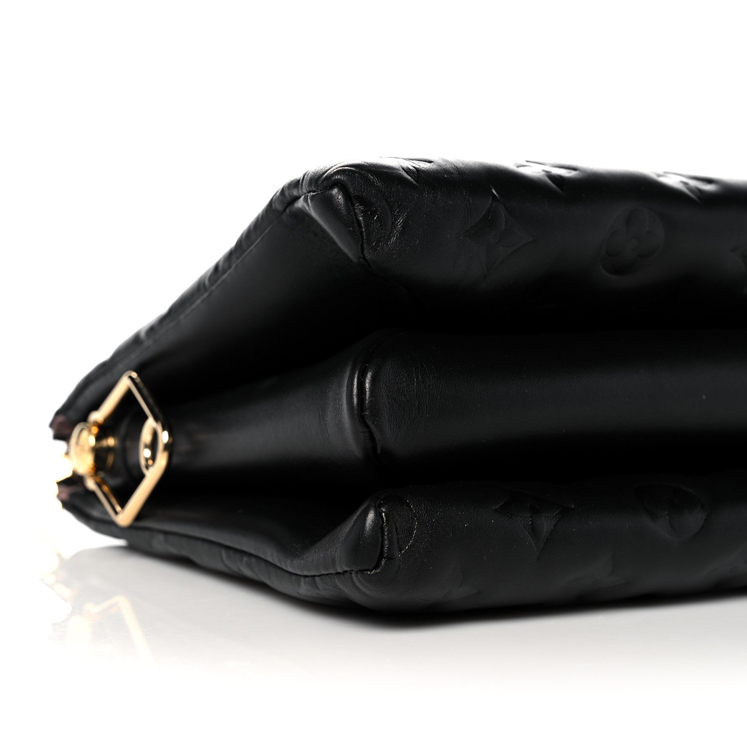 Louis Vuitton Lambskin Embossed Monogram Coussin PM Black 7 of 10