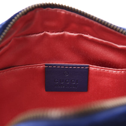 Gucci Velvet Matelasse Small GG Marmont Chain Shoulder Bag Cobalt 8 of 10
