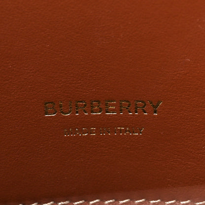 Burberry Calfskin Vintage Check Mini Two Handle Title Bag Black 6 of 6