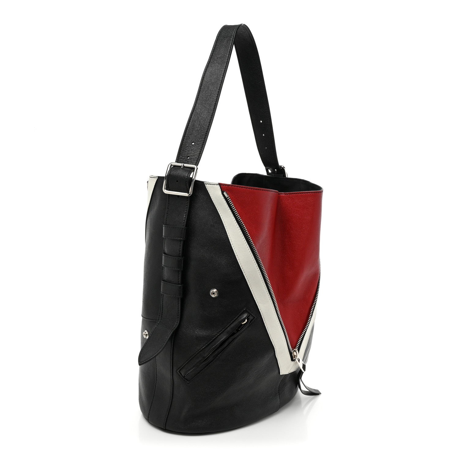 Alexander McQueen Calfskin Zipper Shoulder Bag Black 4 of 15