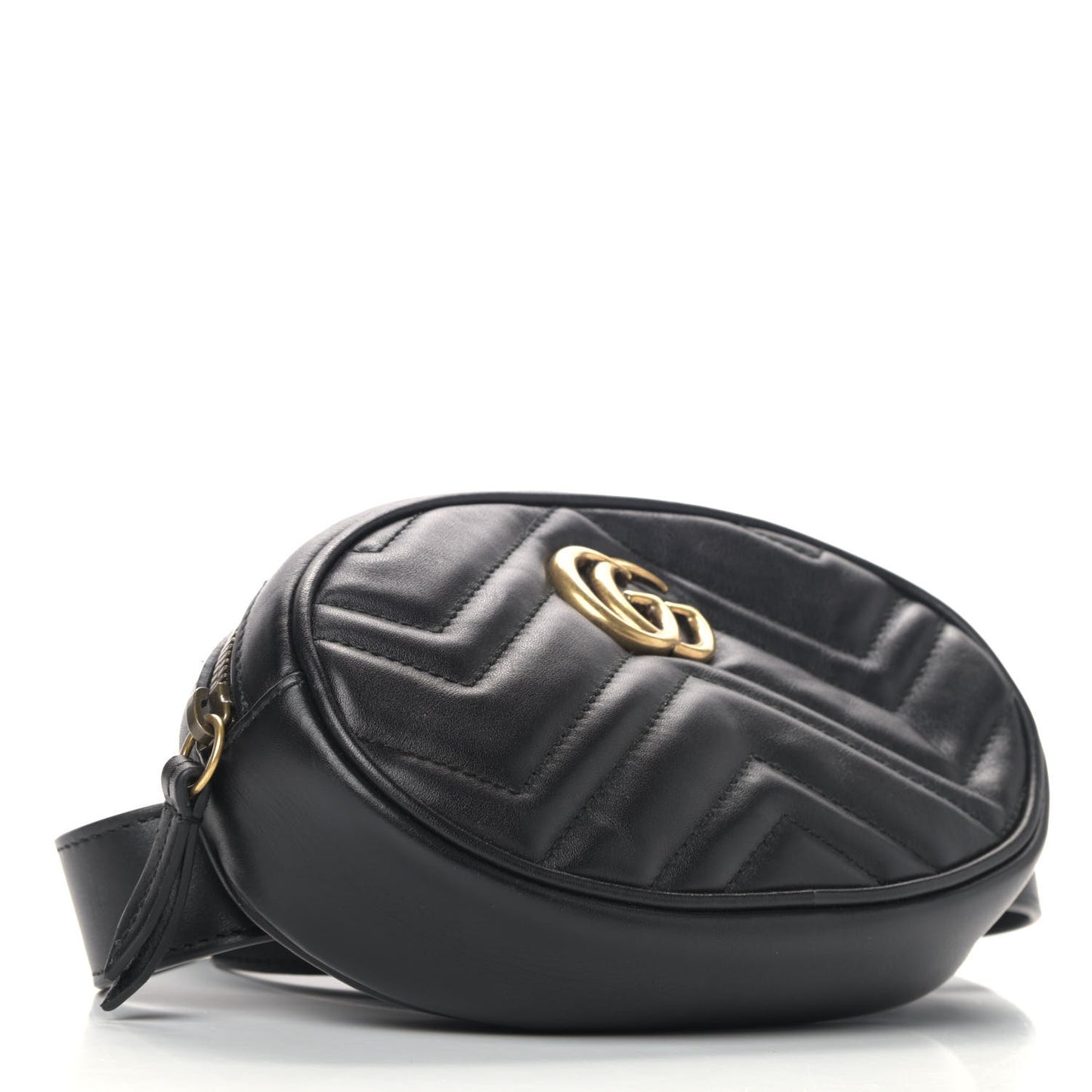 Calfskin Matelasse GG Marmont Belt Bag 95 38 Black