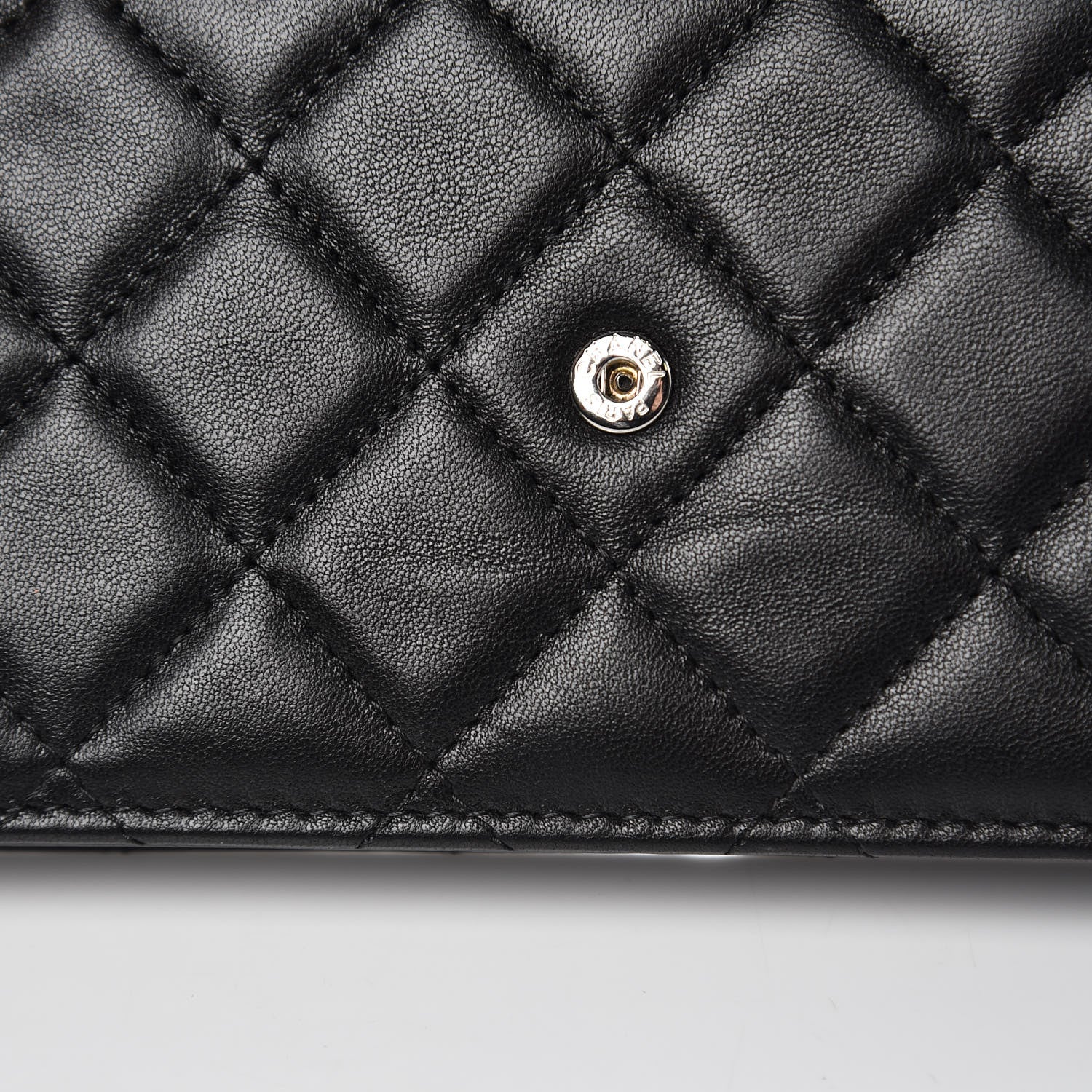 Chanel Lambskin Quilted Wallet On Chain WOC Black 11 of 14