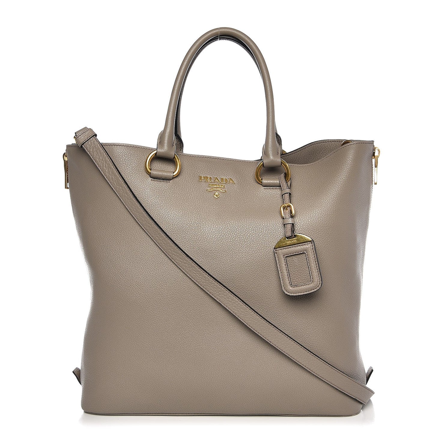 Vitello Phenix Side Zip Tote Argilla