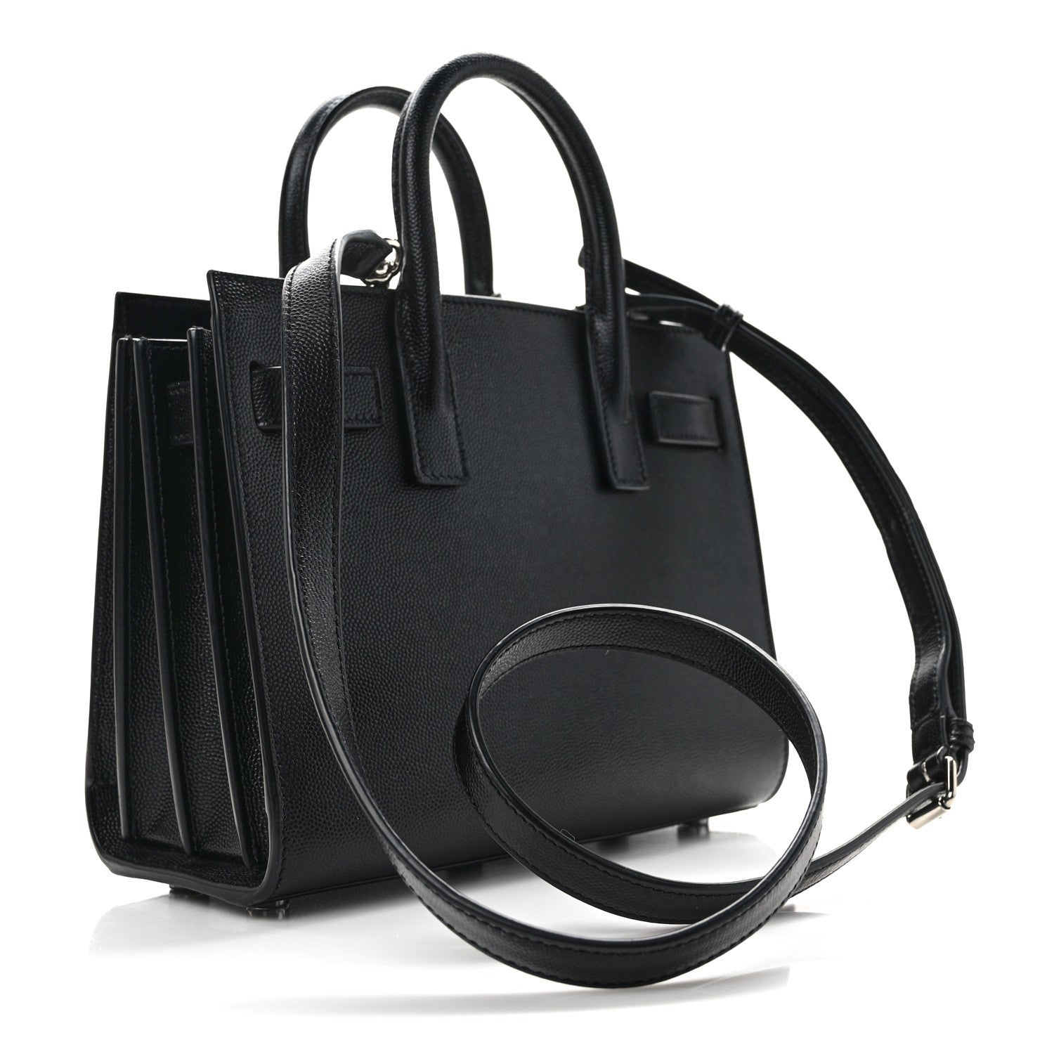 Saint Laurent Grained Calfskin Nano Sac De Jour Black 3 of 12