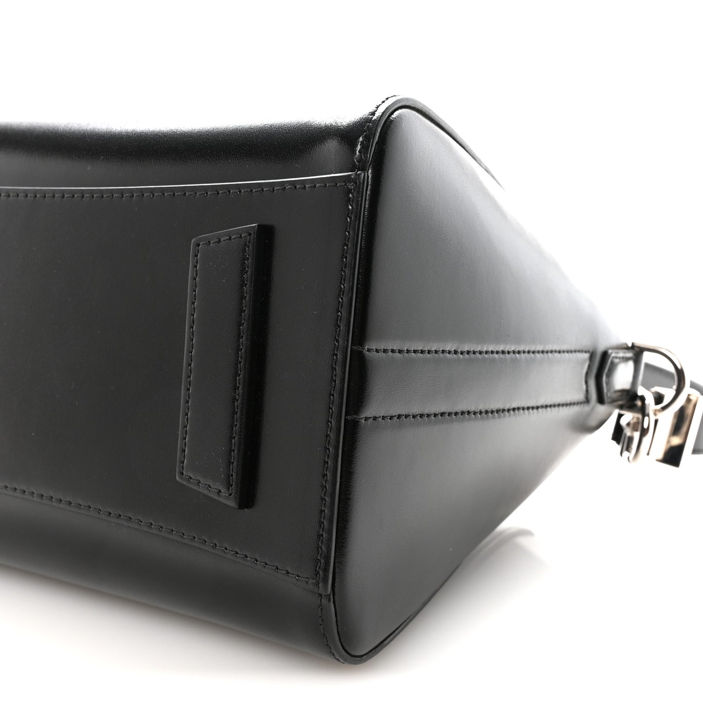 Shiny Lord Calfskin Small Antigona Black