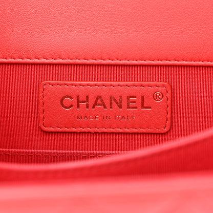Chanel Caviar Quilted North South Boy Flap Red 6 of 12
