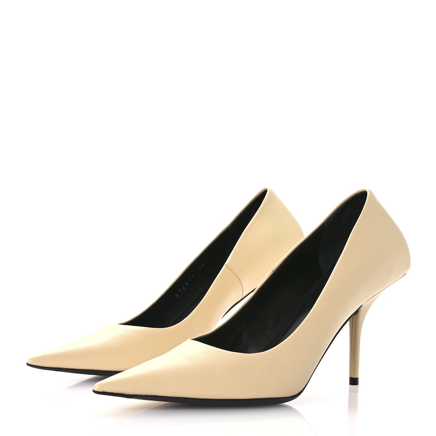 Balenciaga Nappa Square Knife 80mm Pumps 38 Beige Argile 4 of 9