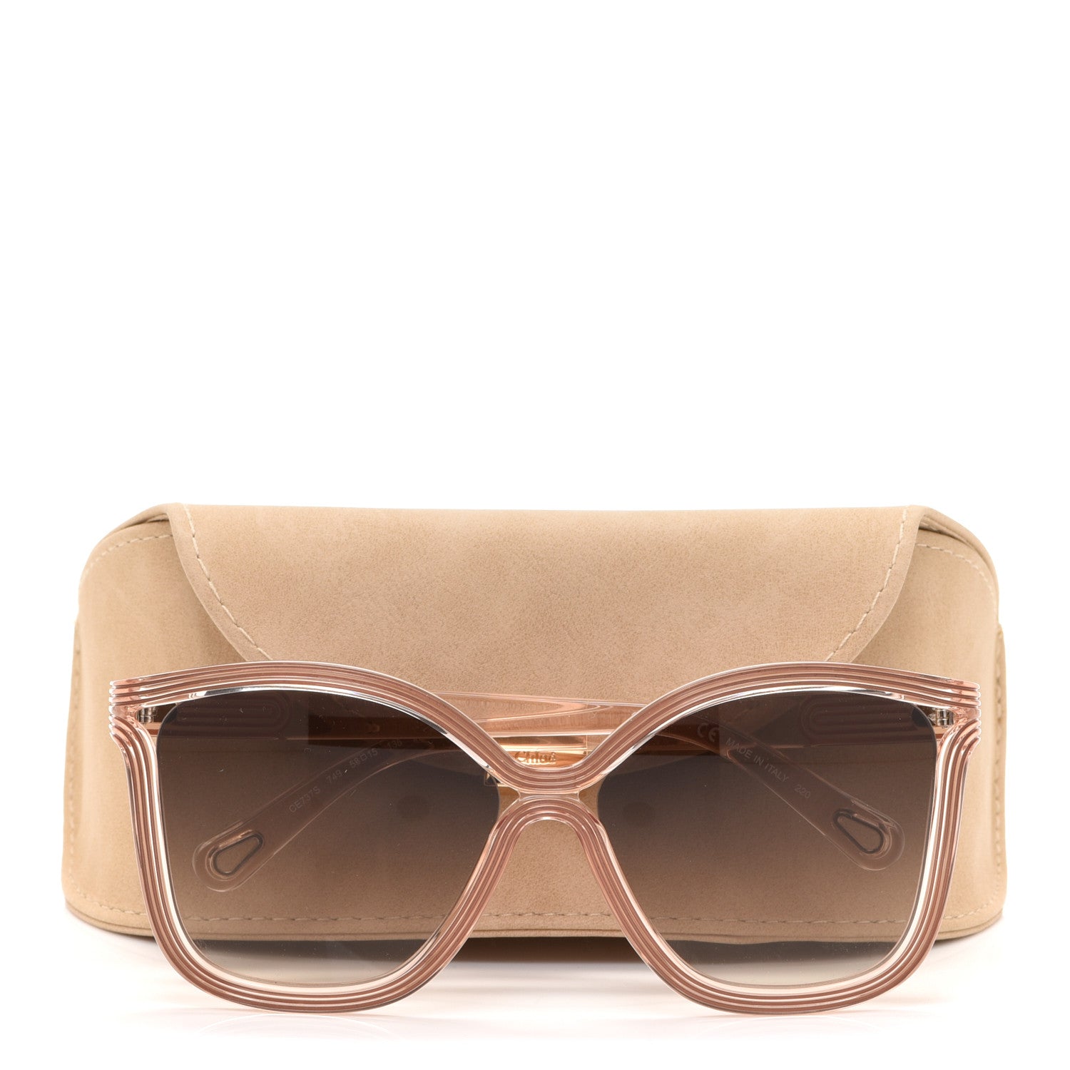 Chloe Oversized Square Sunglasses CE737S Peach Pink 7 of 7