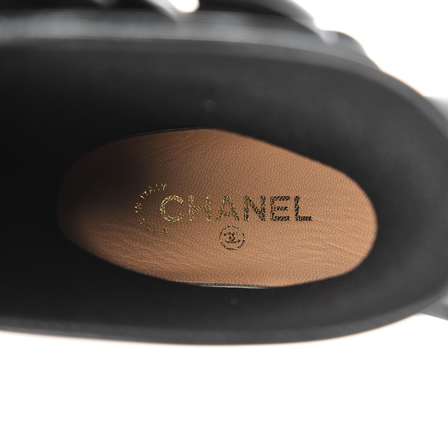 Chanel Rubber Camellia Rain Boots 37 Black 7 of 7