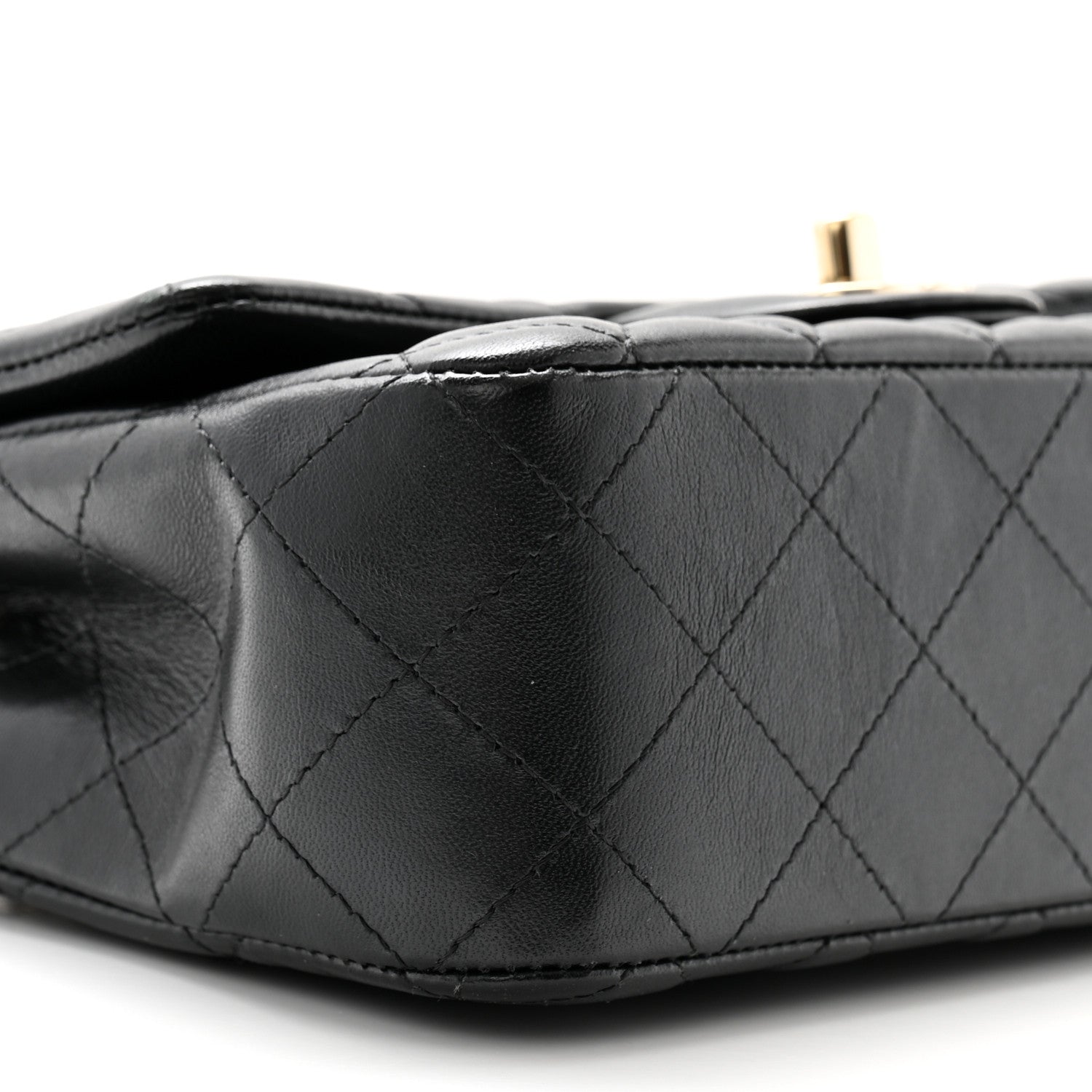 Chanel Lambskin Quilted Mini Rectangular Flap Black 9 of 11