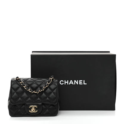 Chanel Lambskin Quilted Mini Square Flap Black 9 of 9