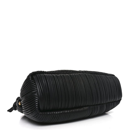 Mansur Gavriel Lambskin Pleated Cloud Oversized Clutch Black 4 of 9