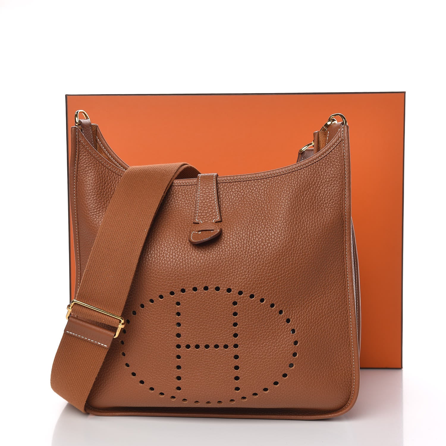 Hermes Taurillon Clemence Evelyne III GM Gold 15 of 15