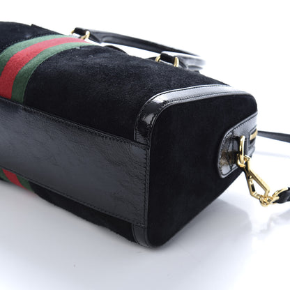 Gucci Suede Patent GG Web Medium Ophidia Boston Black 8 of 8